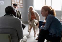 Members of a support group meet