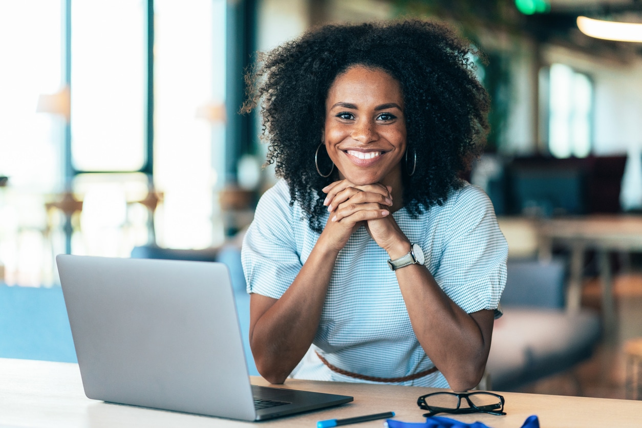 Young Business woman at office.